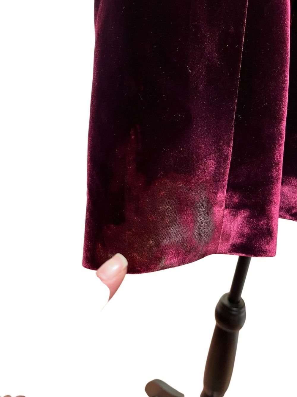 Khaite Blazer Cathy Burgundy Velvet Double Breasted Peak Collar Size 12 - Picture 7 of 14